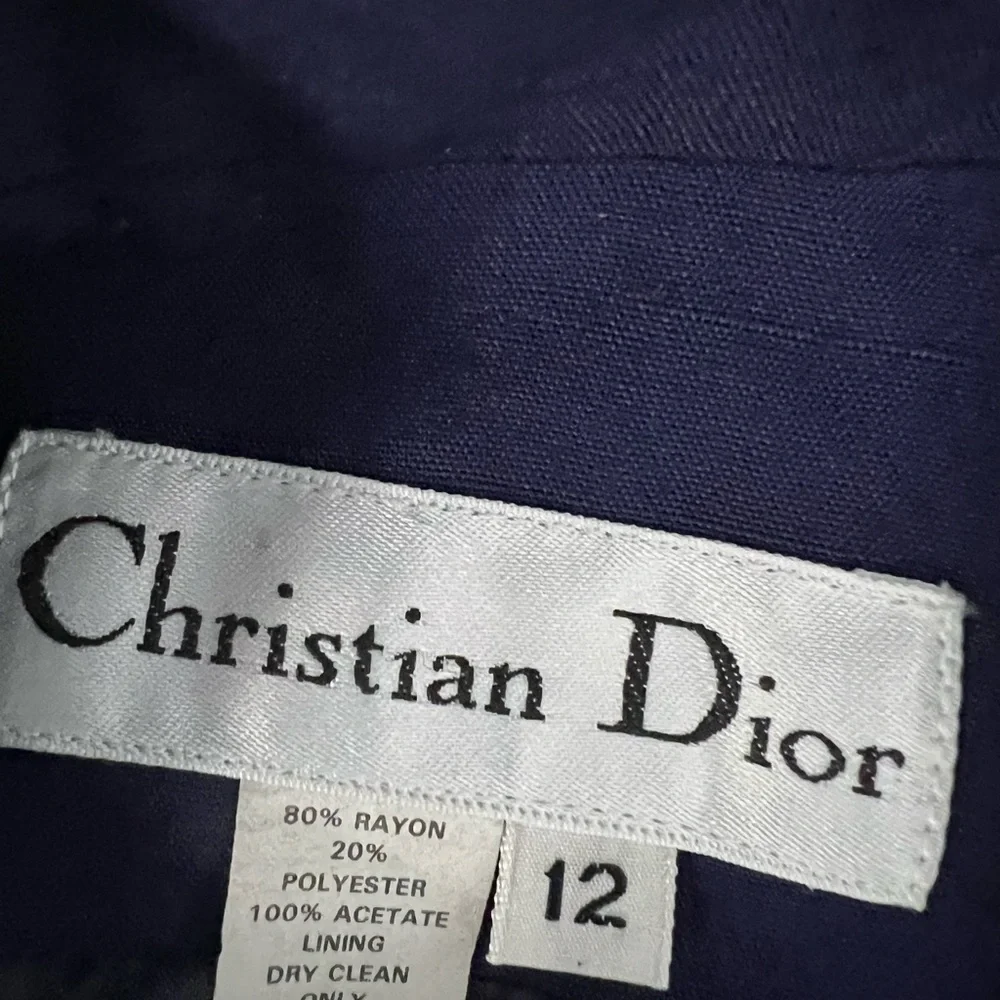 VINTAGE Dior Blue Double-Breasted Blazer sz 12